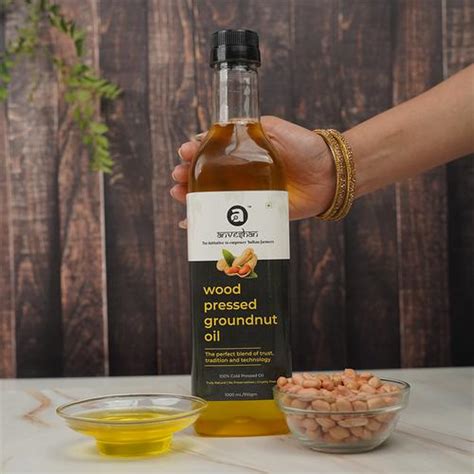 Buy Anveshan Wood Cold Pressed Groundnut Peanut Cooking Oil Online At