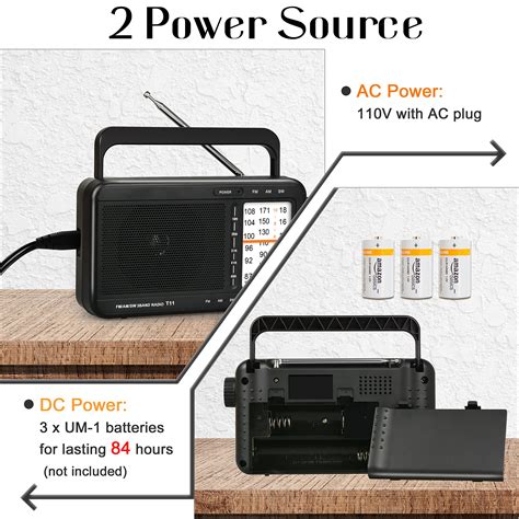 Portable Am Fm Sw Radio Transistor Radio Battery Operated Radio By 3 D Cell Batteries Or Ac