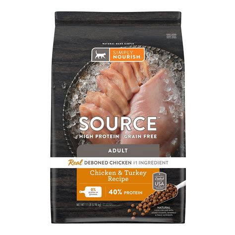 Questions and Answers about SIMPLY NOURISH Source Chicken & Turkey Recipe High-Protein Grain