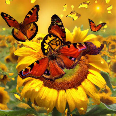 Butterflies and Sunflowers - FunFactsButterflies.com