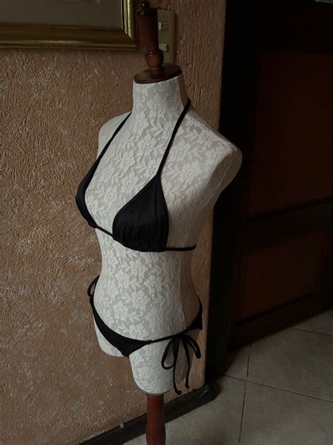 In Black Triangle Bikini Set Women S Fashion Swimwear Bikinis Swimsuits On Carousell
