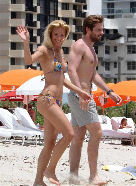 Michelle Hunziker Bikini Candids On The Beach In Miami Hawtcelebs