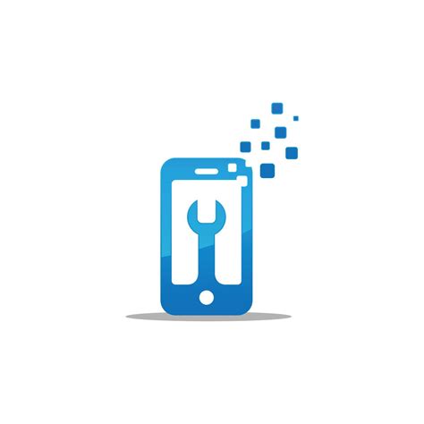 Mobile Repair Logo Design Template Wrench And Gear Icon Smartphone