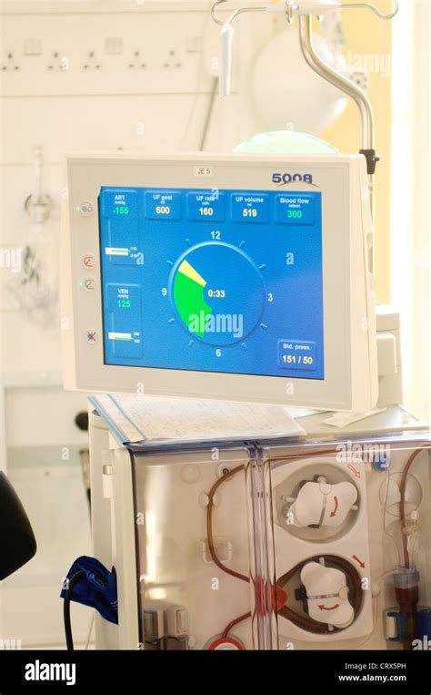 Monitor of a kidney dialysis machine Stock Photo - Alamy