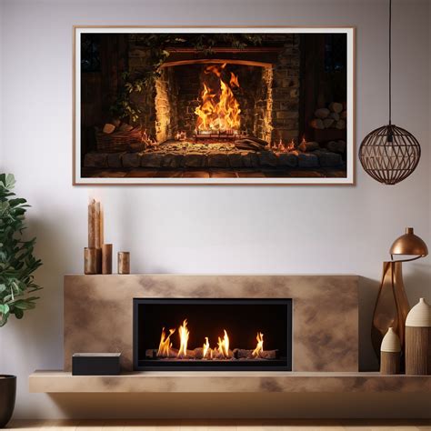 Seamless Animated Virtual Fireplace Videos Art for TV 8x 4K Fireplaces ...