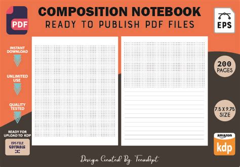 Composition Notebook PDF, EPS Graphic by TeeAdept · Creative Fabrica