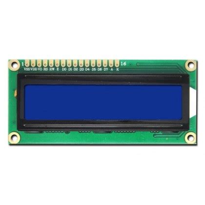 1602 16x2 CHARACTER LCD DISPLAY MODULE BLUE BACKLIGHT WHITE CHARACTER