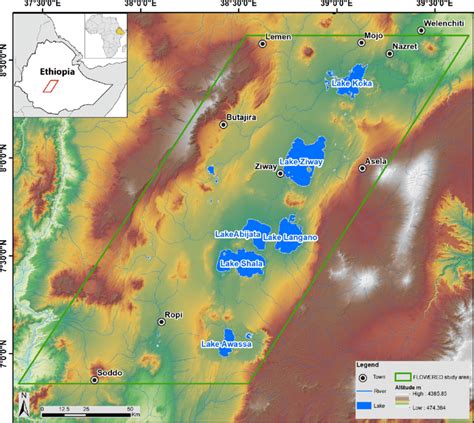 Central Main Ethiopian Rift The Dark Line Marks The Study Area
