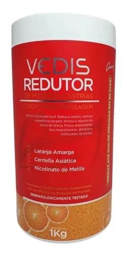 Creme Redutor Medidas E Celulite Nicotinato Metila Vedis 1kg Frete grátis