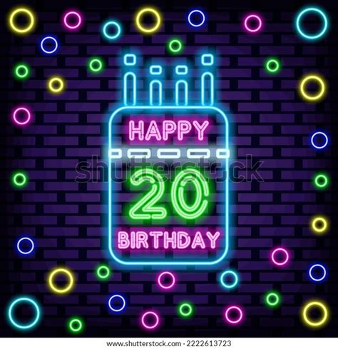 20th Happy Birthday 20 Year Old Stock Vector Royalty Free 2222613723