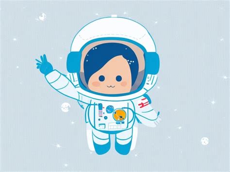 Crianças astronautas felizes astronauta de desenho animado em um traje