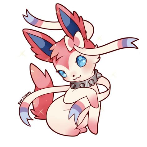 Commission Chibi Sylveon By On Deviantart Sylveon Pokemon