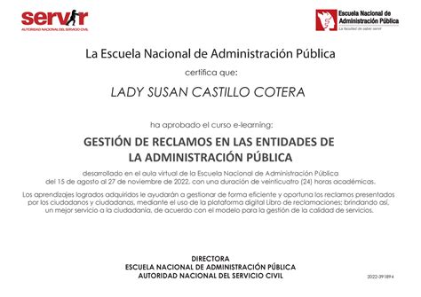 Curso De Gestión De Reclamos 1 Ha Aprobado El Curso E Learning