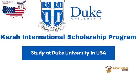 Duke University Scholarship Program In Usa Opportunities Finder