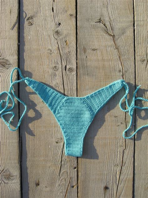 Bikini All Uncinetto Gamba Alta Brasiliana Set Bikini Etsy Italia