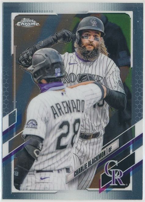 Charlie Blackmon Colorado Rockies Topps Chrome Baseball Base