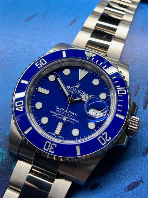 Rolex Ct White Gold Submariner Smurf Lb Carr Watches