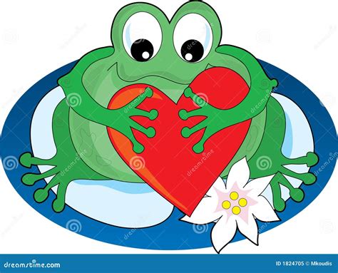 Frog With A Heart Stock Vector Illustration Of Valentine 1824705