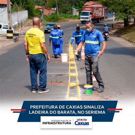 Transportes Prefeitura De Caxias Sinaliza Avenida Santos Dumont Na