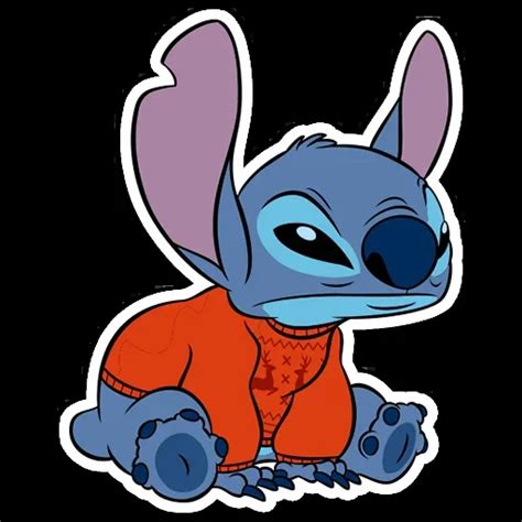 26 Стикер телеграм 😡 из набора «Стич в свитере»