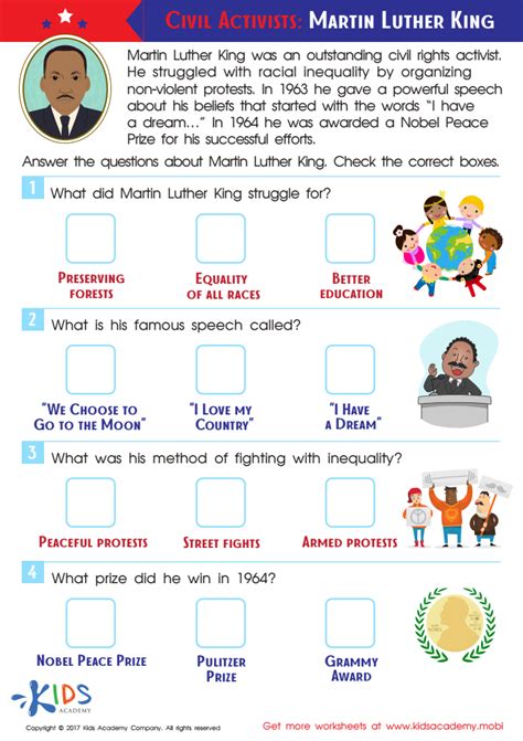 Worksheets On Martin Luther King