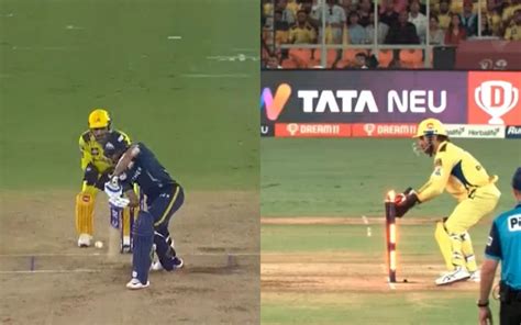 Watch Ms Dhoni S Lightening Quick Stumping Sends Back Ipl Orange