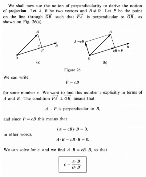 linear algebra - Why is the Projection (cB) of Vector A on B ...