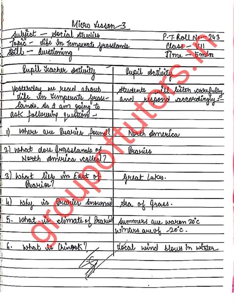 Social Science Micro Skills Micro Teaching Skills Sst Lesson Plans