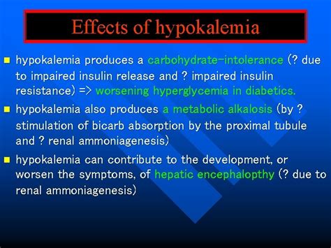 Hypokalemia Introduction Potassium Is One Of The Bodys