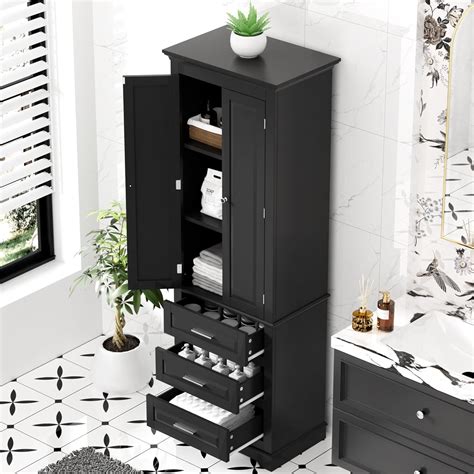 Amazon Merax Tall Storage Cabinet With Doors And Drawers