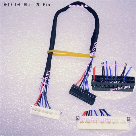 20P DF19 LVDS 1ch 6bit LCD Screen Cable 20Pin DF19 Single Six 6 LCD