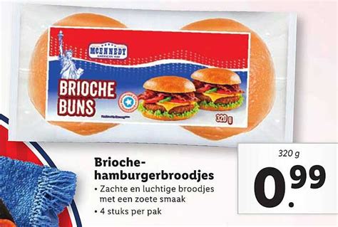 Mcennedy American Way Brioche Hamburgerbroodjes Aanbieding Bij Lidl