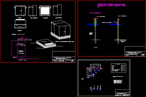 Pad Mounted Triphase Transformer Dwg Detail For Autocad • Designs Cad