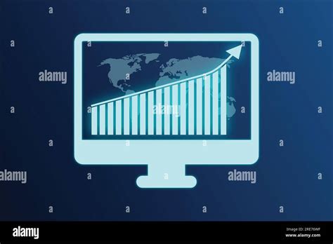 Business Graph Chart Of Stock Market Investment Trading On Computer