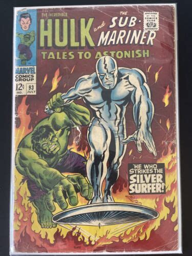 Tales To Astonish 93 Marvel Iconic Silver Surfer Hulk Cover Marie