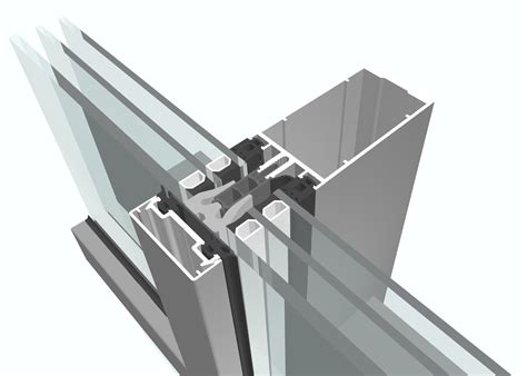 Aluminum Profile AT 500 F SI AKOTHERM For Curtain Wall For