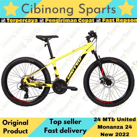 Jual Sepeda Gunung MTB 24 United Monanza 24 24Speeds Cakram New 2022 Di