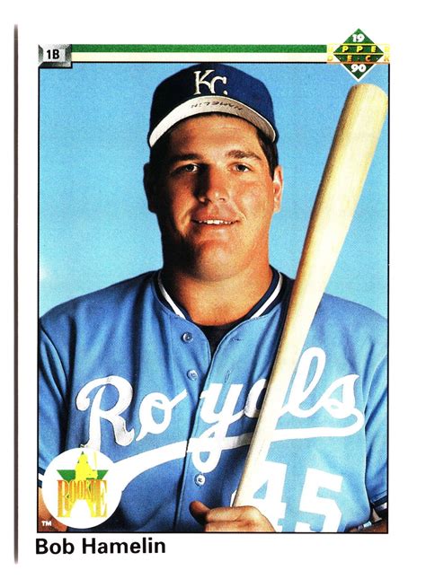 1990 Upper Deck Bob Hamelin RC Rookie Kansas City Royals 45 EBay