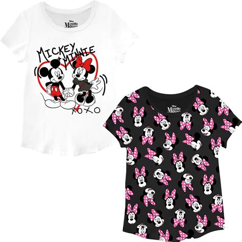 Disneys Minnie Mouse Girls T Shirt 2 Pack Girls Sizes 4 16 Minnie Mouse Short Sleeve