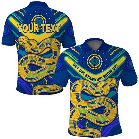 Aio Pride Custom Text Number Eels Naidoc Week Polo Shirt Aborig