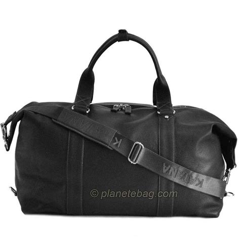 Sac De Voyage En Cuir KATANA 50cm Noir Planetebag