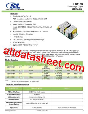 Lb S Datasheet Pdf Sl Power Electronics