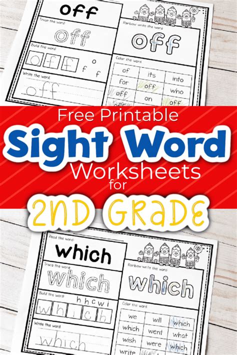 Second Grade Sight Words Worksheets Abc Order All Dolch Nd