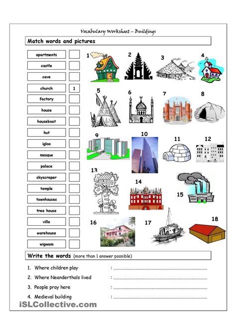 Building Vocabulary Skills Worksheet