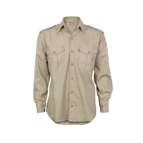 Khaki Long Sleeve Field Shirt - Dirt Road Outfitters