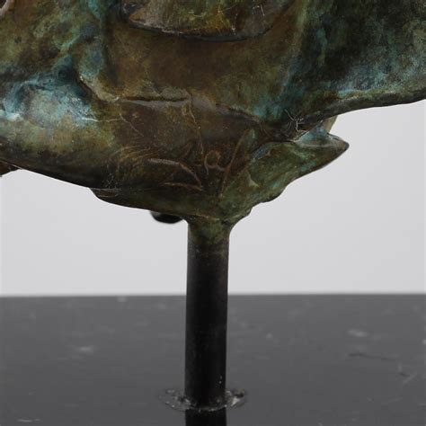 SALVADOR DALÍ skulptur grönpatinerad brons signerad och numrerad 167