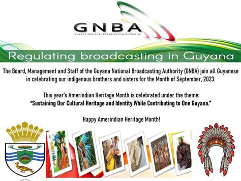 Happy Amerindian Heritage Month – Guyana National Broadcasting Authority