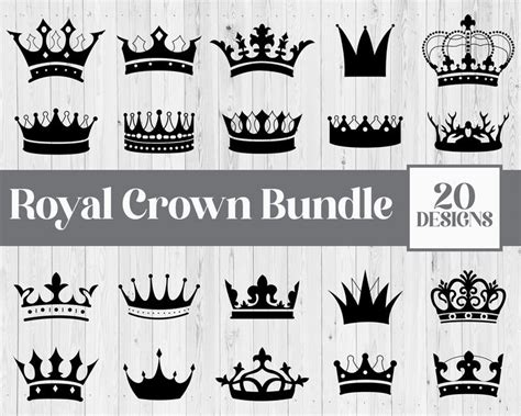 Royal Crown Svg Princess Tiara Svg King Crown Svg Queen Crown Svg