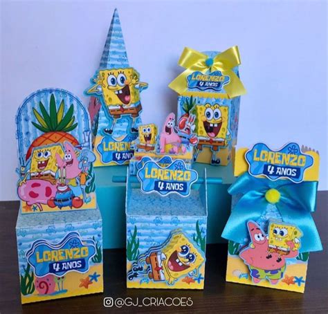 Kit Festa Bob Esponja Cl Ssico Itens Elo Em Festa De