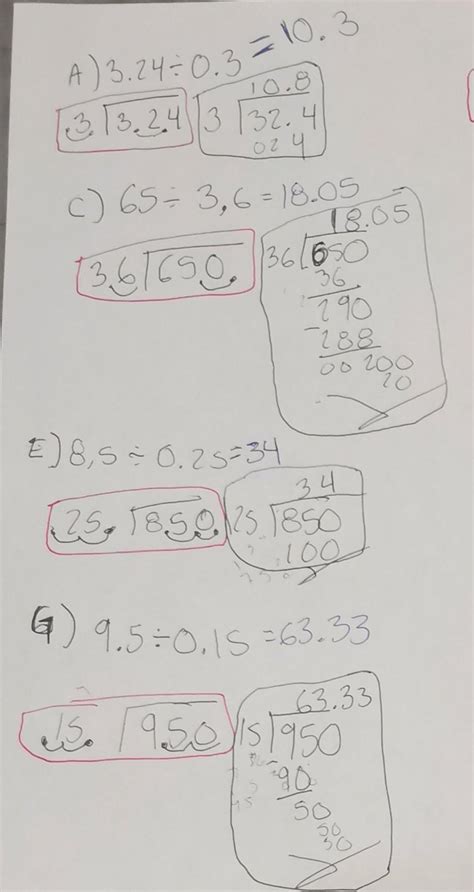 Alguien Me Ayuda Por Favor En Mi Tarea De Division De Numeros Decimales